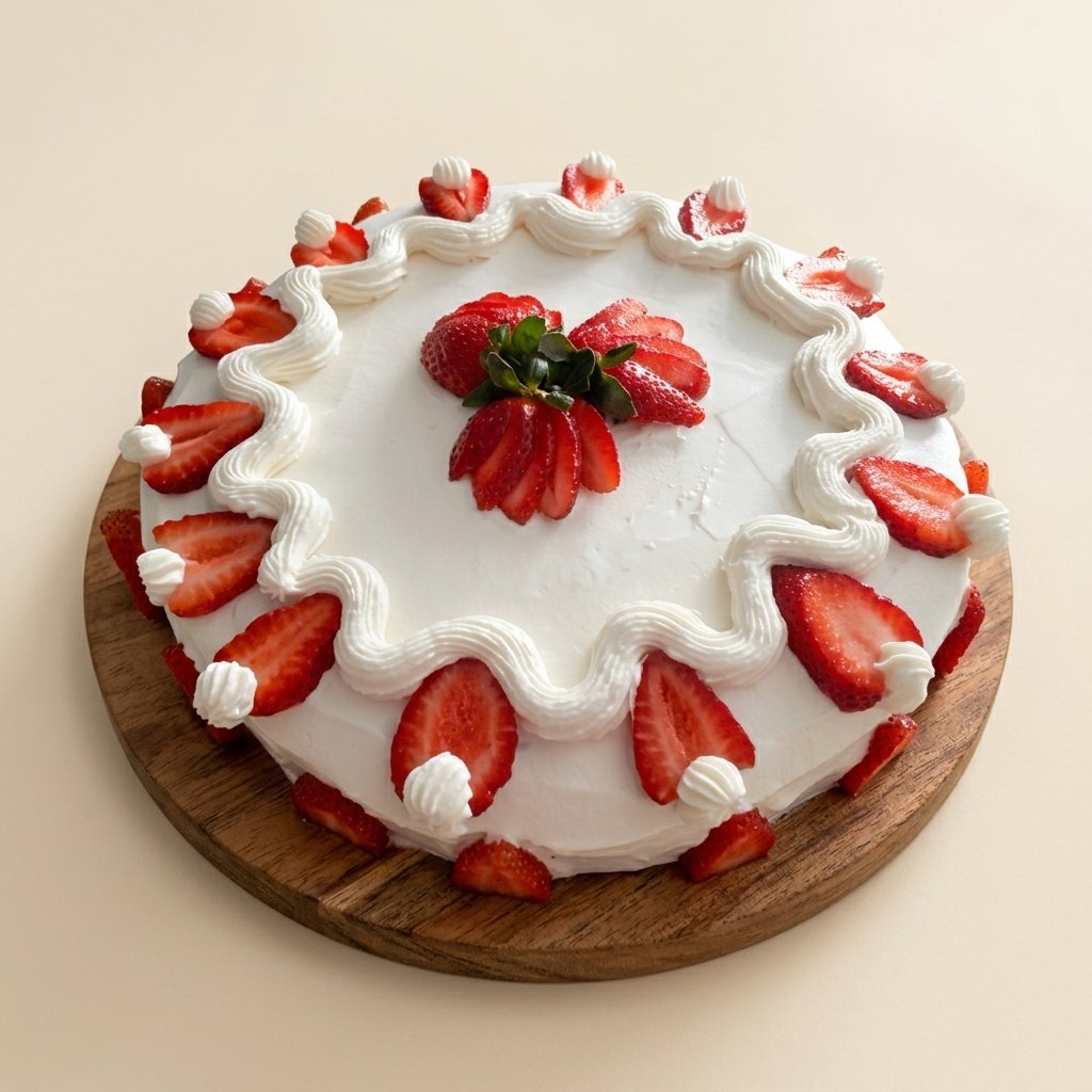 Tres leches con fresas